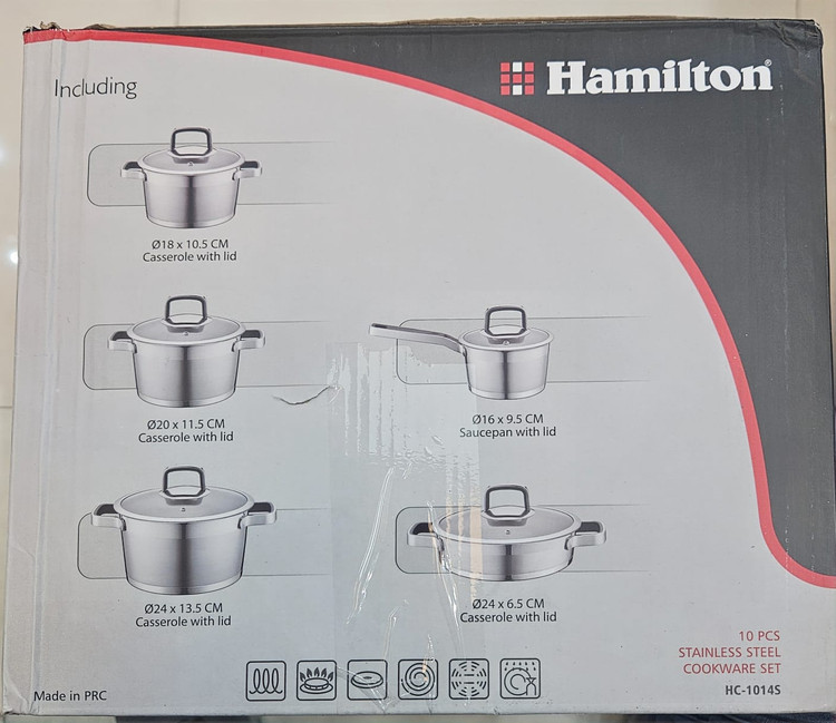 سرویس استیل قابلمه10 پارچ همیلتون HC-1015S