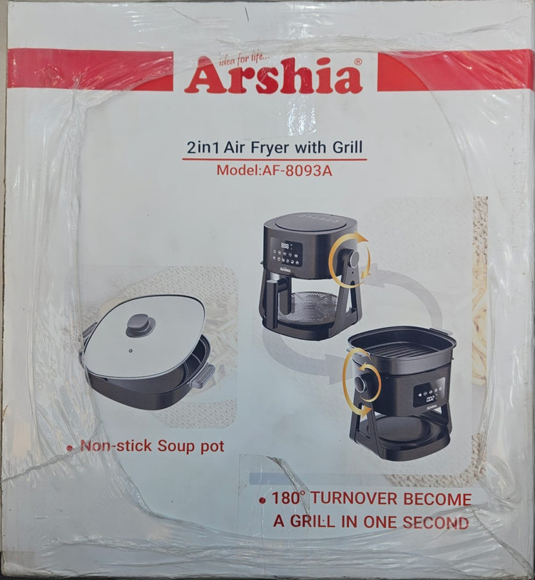 سرخ کن بدون روغن ارشیا مدل AF-8093A ظرفیت 6 لیتری