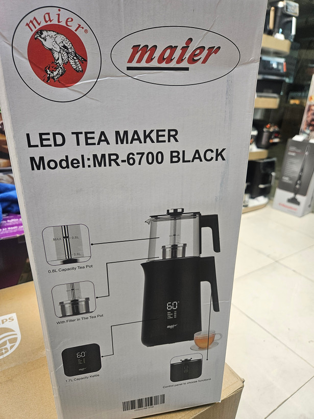 چای ساز دیجیتال مایر MR-6700 مشکی و خاکستری
