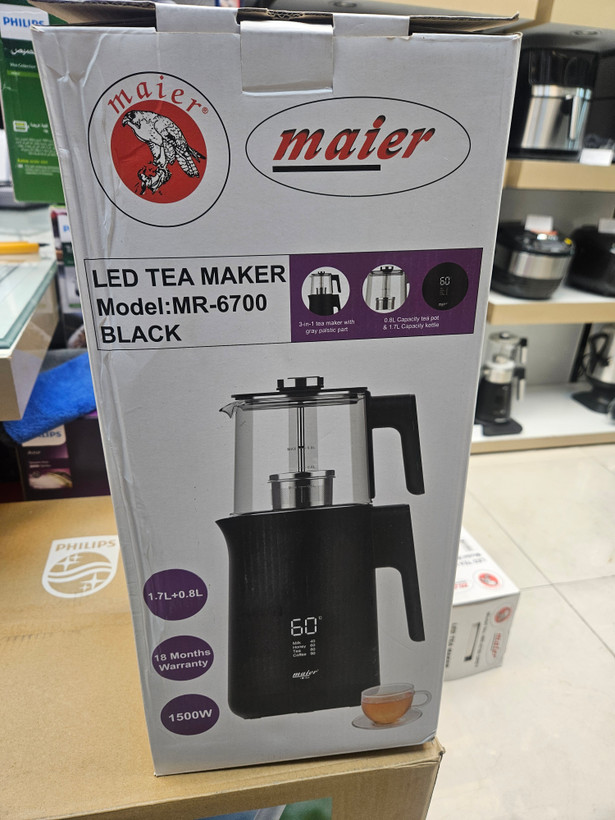 چای ساز دیجیتال مایر MR-6700 مشکی و خاکستری
