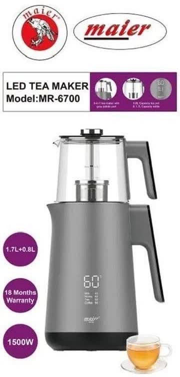 چای ساز دیجیتال مایر MR-6700 مشکی و خاکستری